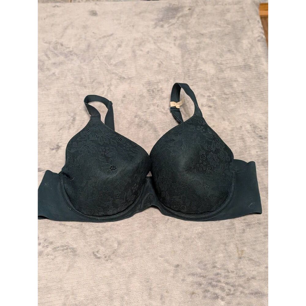 AERIE SIZE 40C Smoothez Full Coverage Bra Lace Overlay Green